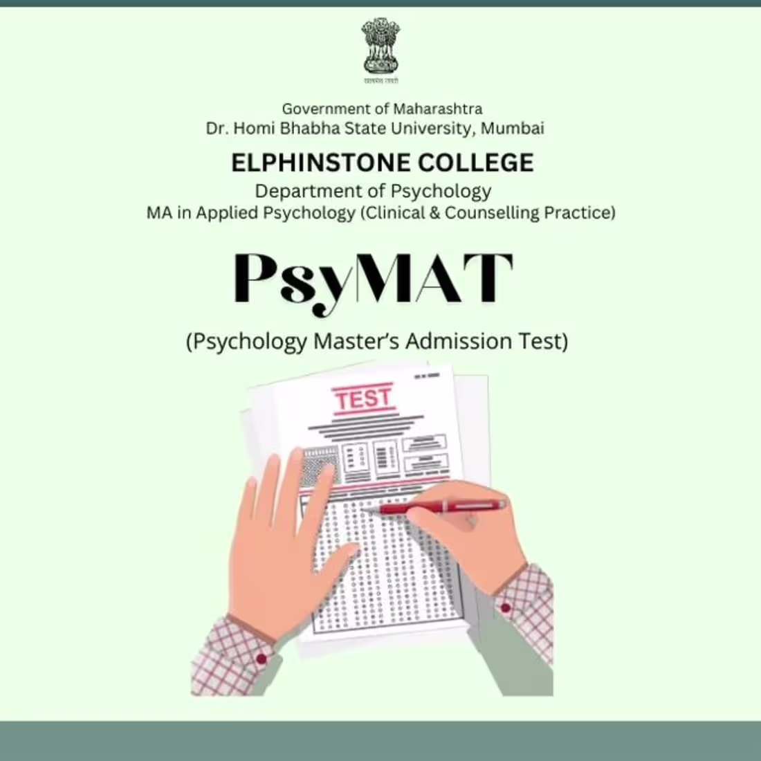 Cover image for Department of Psychology, Elphinstone College on Instagram: “Ex…