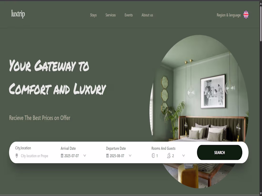 Cover image for Property Booking Application - Luxtrip