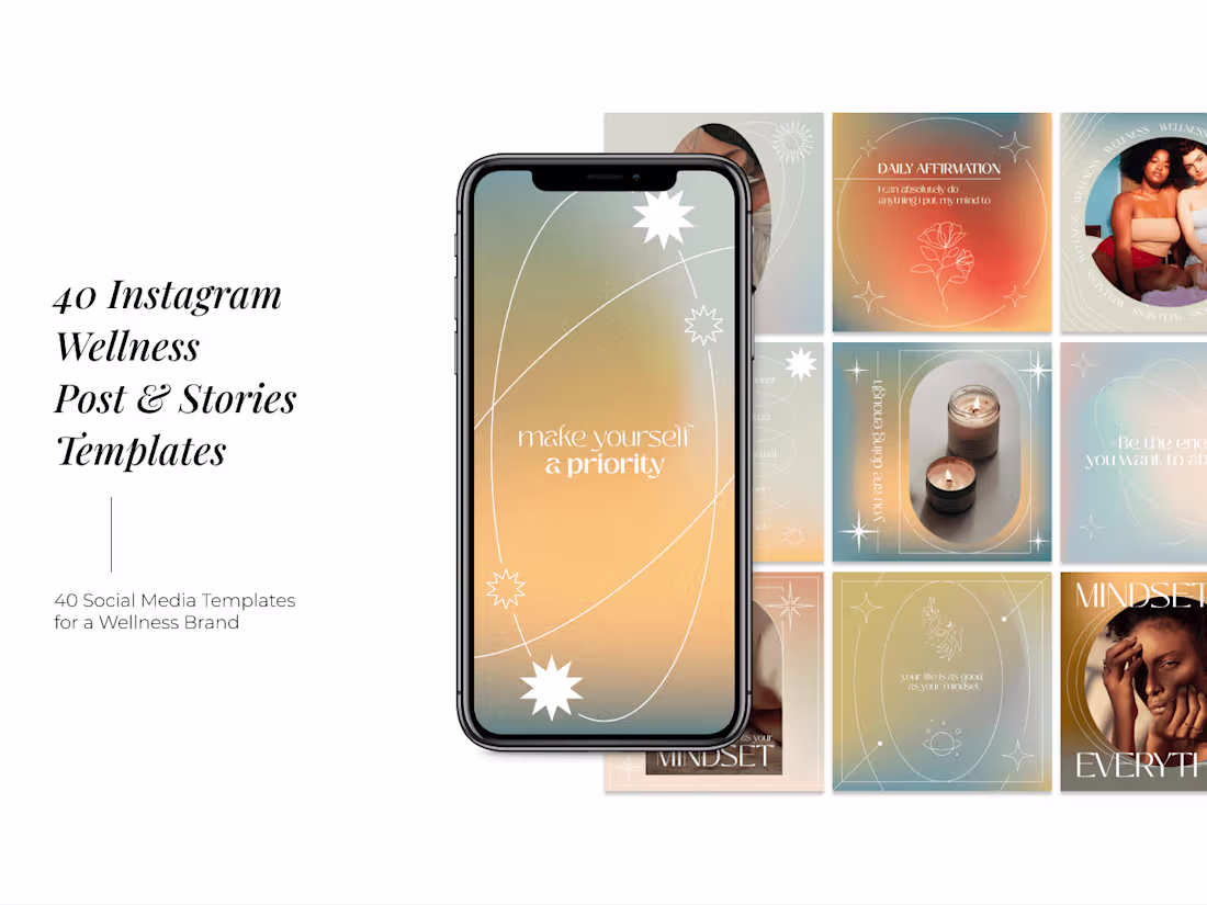 Cover image for Wellness Instagram Templates | Canva Templates