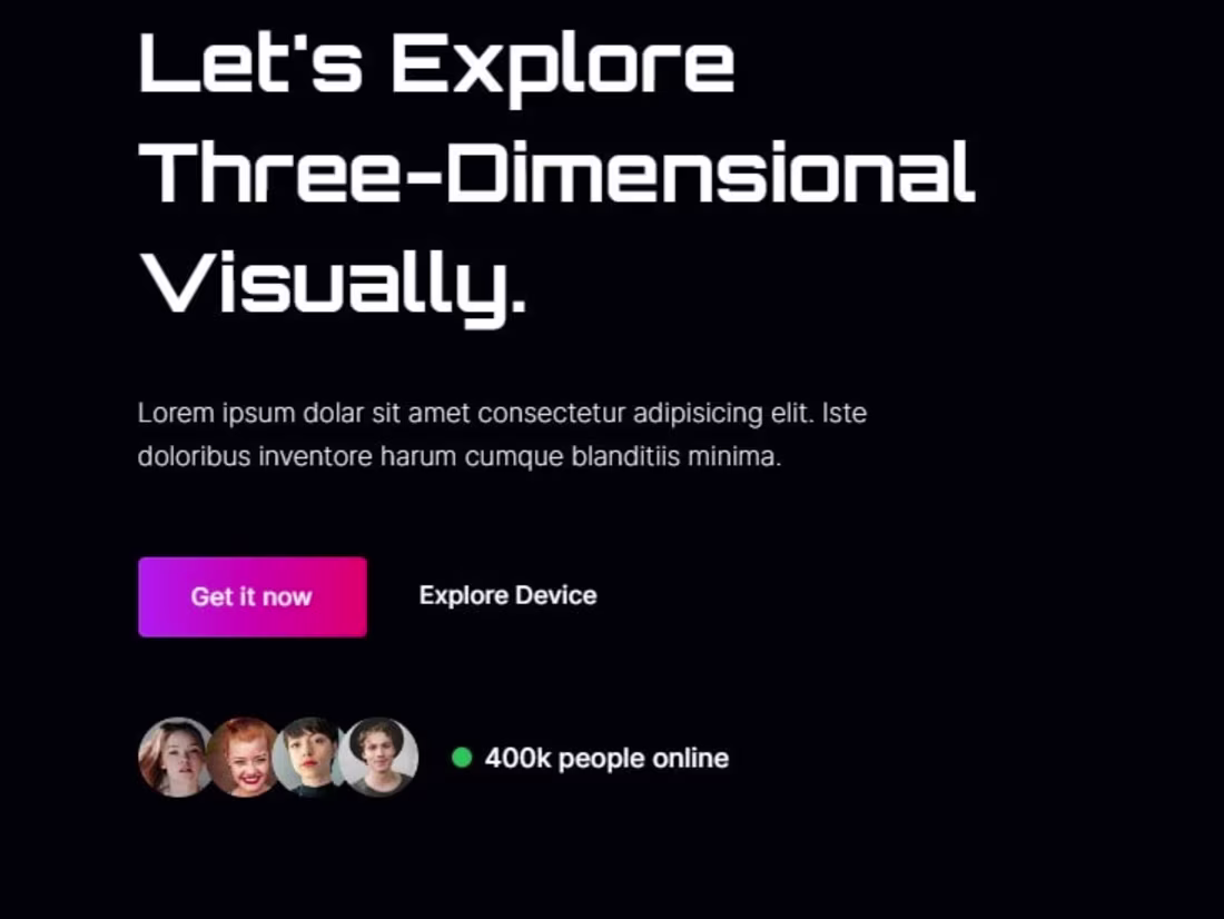 Cover image for Landing Page: VR Landing Page