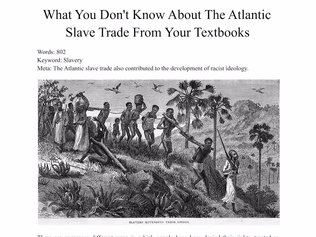 Cover image for What You Don't Know About The Atlantic Slave Trade 