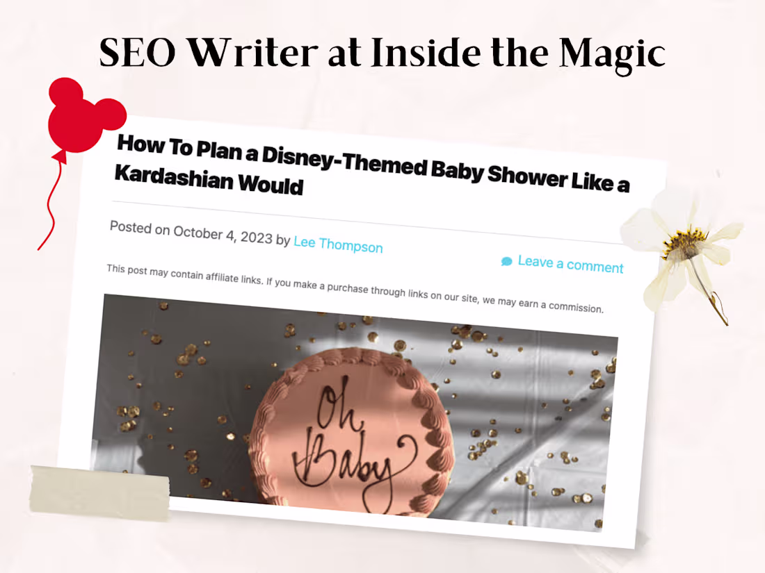 Cover image for SEO Writer at Inside the Magic