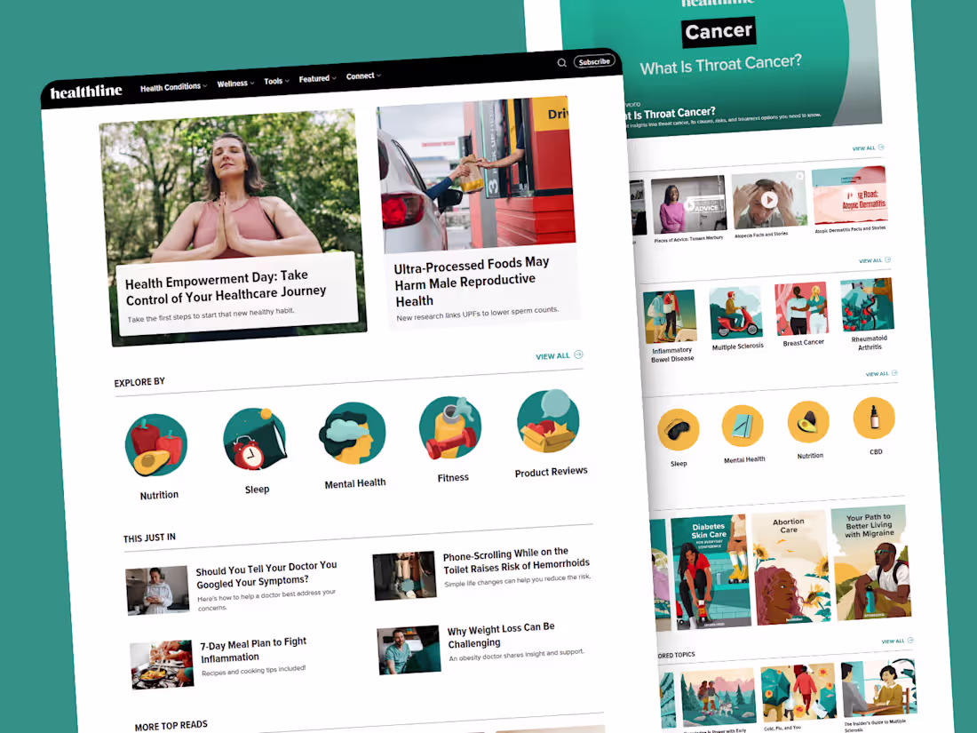 Cover image for Healthline Website Redesign for Enhanced User Experience