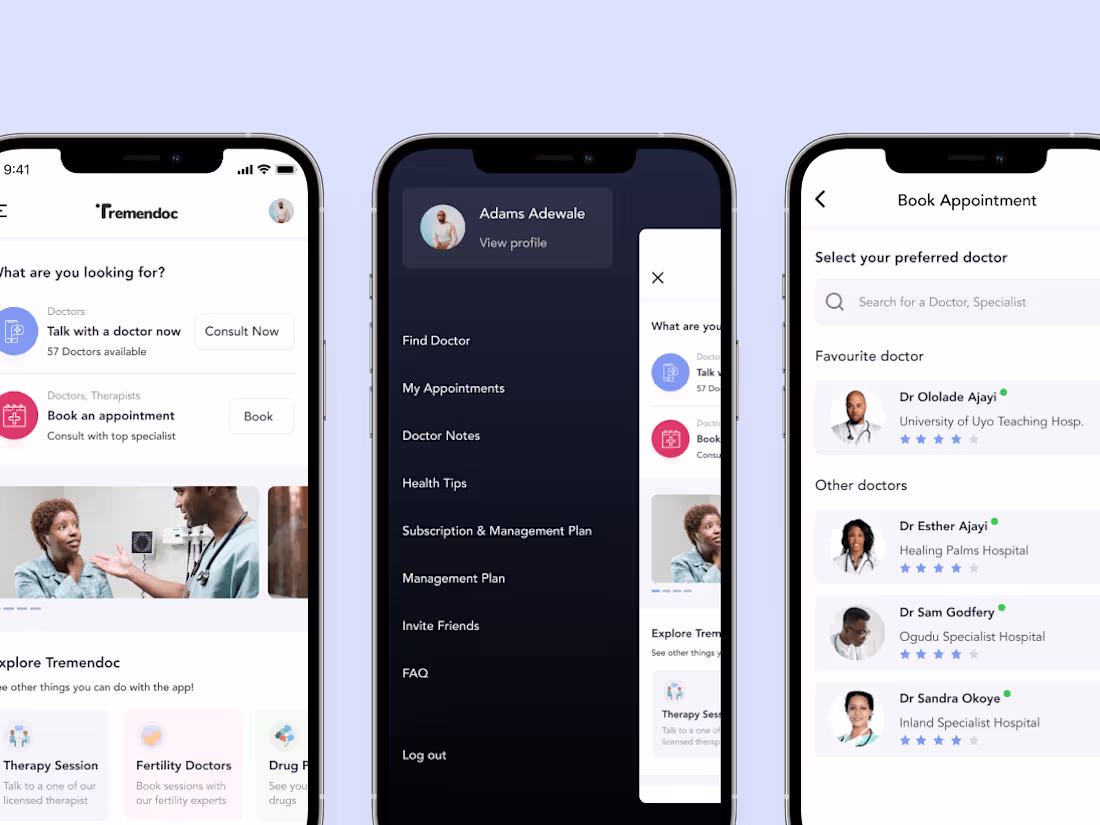 Cover image for Tremendoc telemedicine app