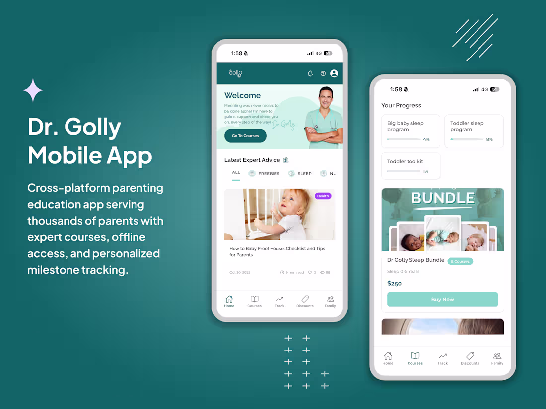 Cover image for Dr. Golly Parenting Support Mobile App Development