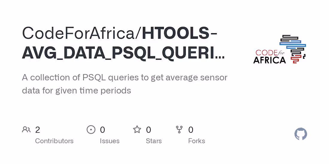 Cover image for A collection of PSQL scripts to query sensors.AFRICA database