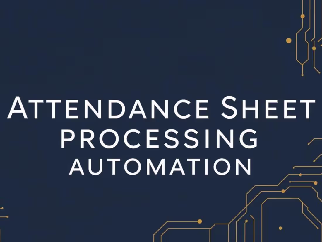 Cover image for Automated Attendance Sheet Processing