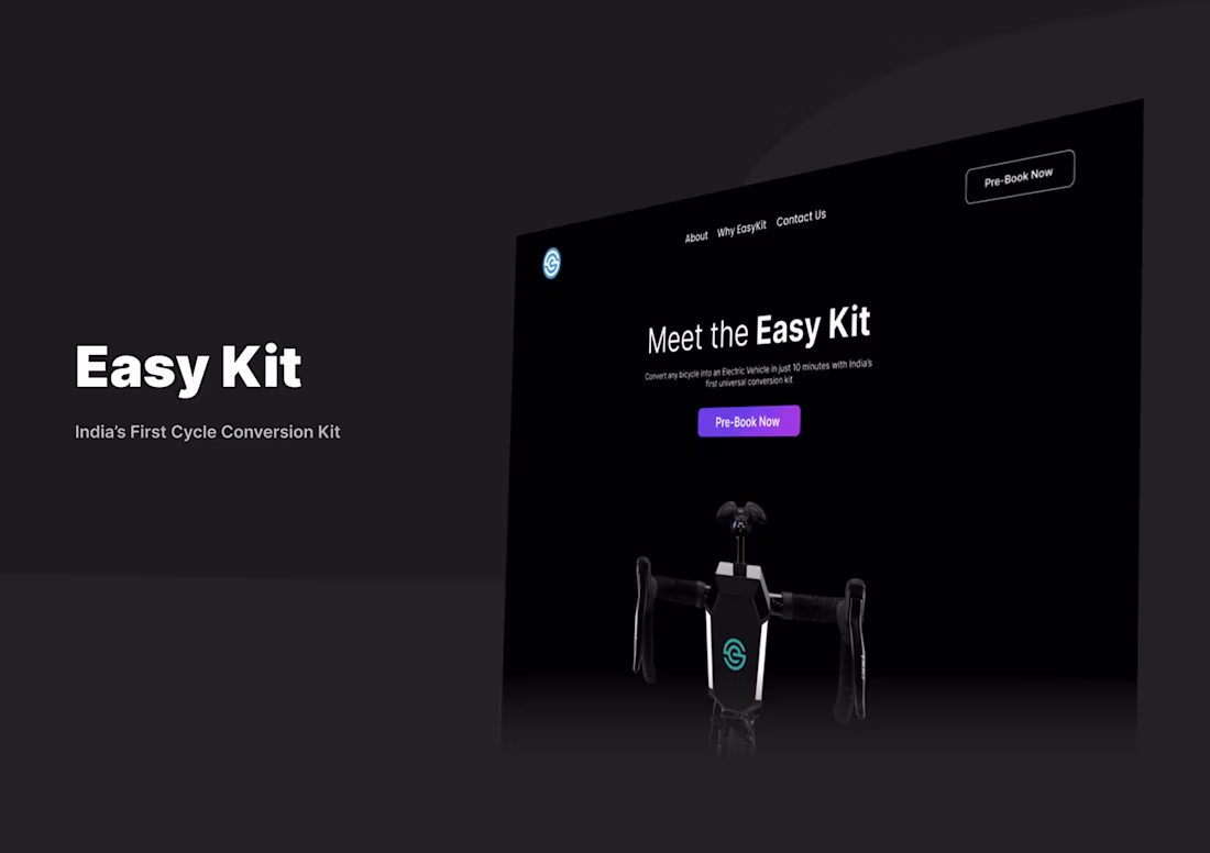 Cover image for Designing a website for India's first DIY Cycle EV kit