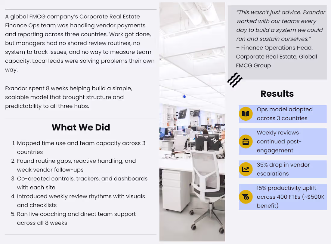 Cover image for A global FMCG client’s finance