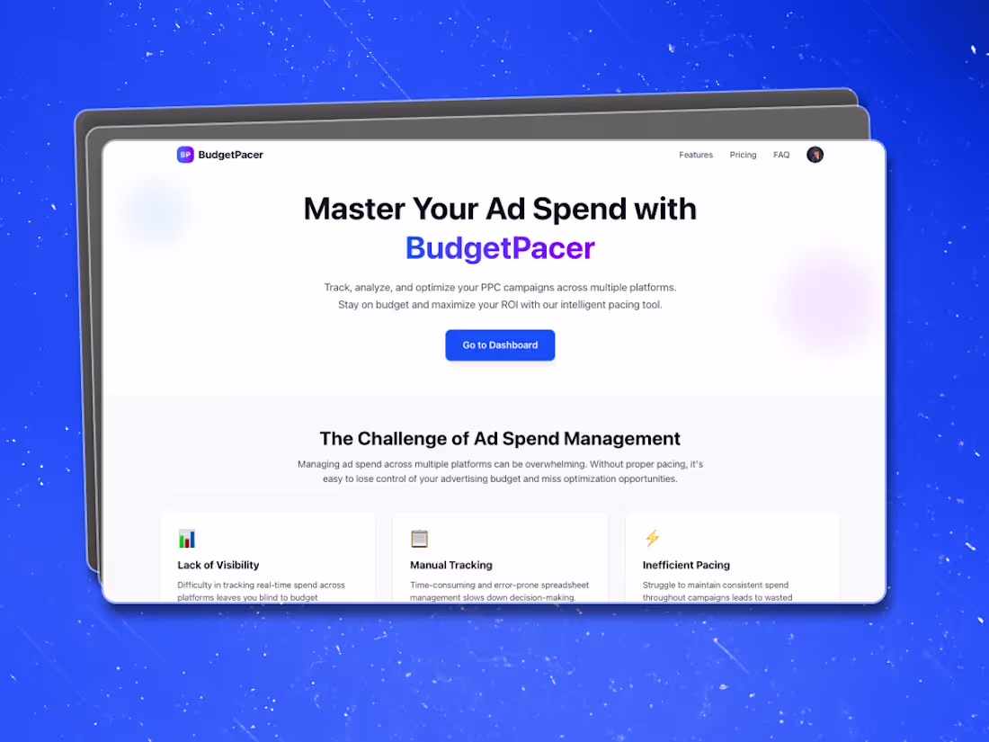 Cover image for BudgetPacer Ad Spend Tracking SaaS Development