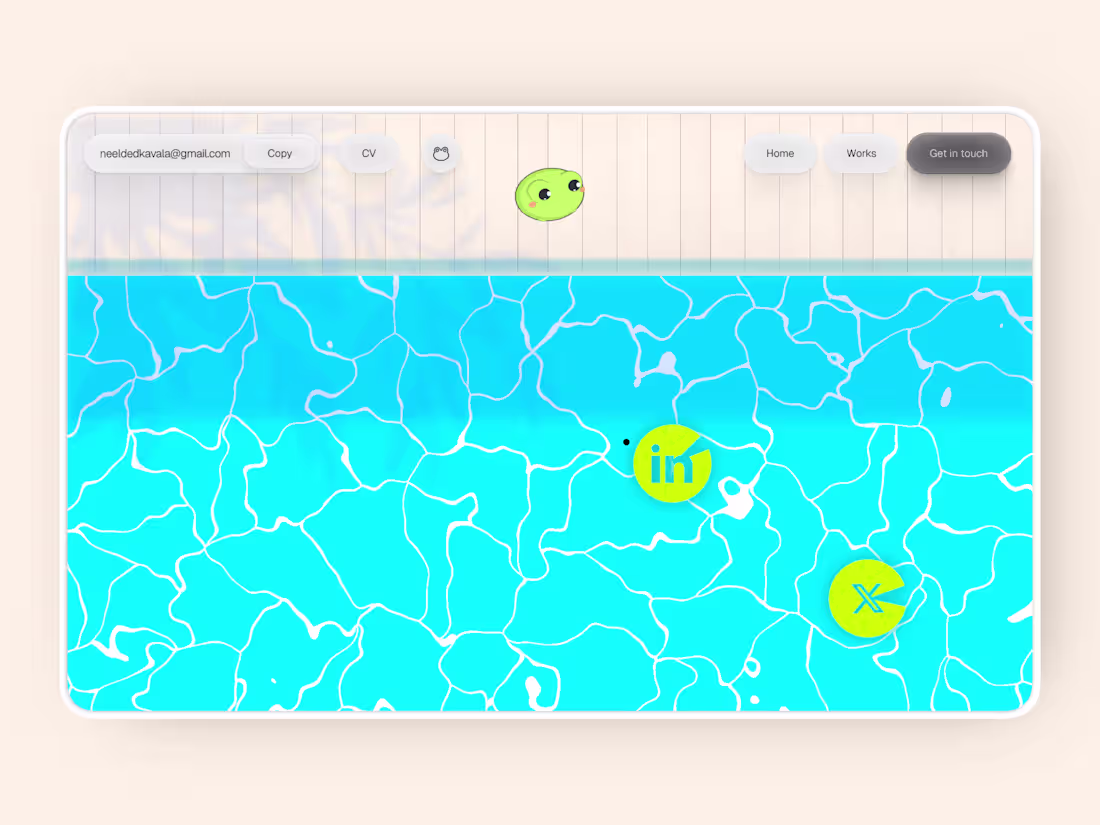 Cover image for Portfolio Footer 🐸 with Sound