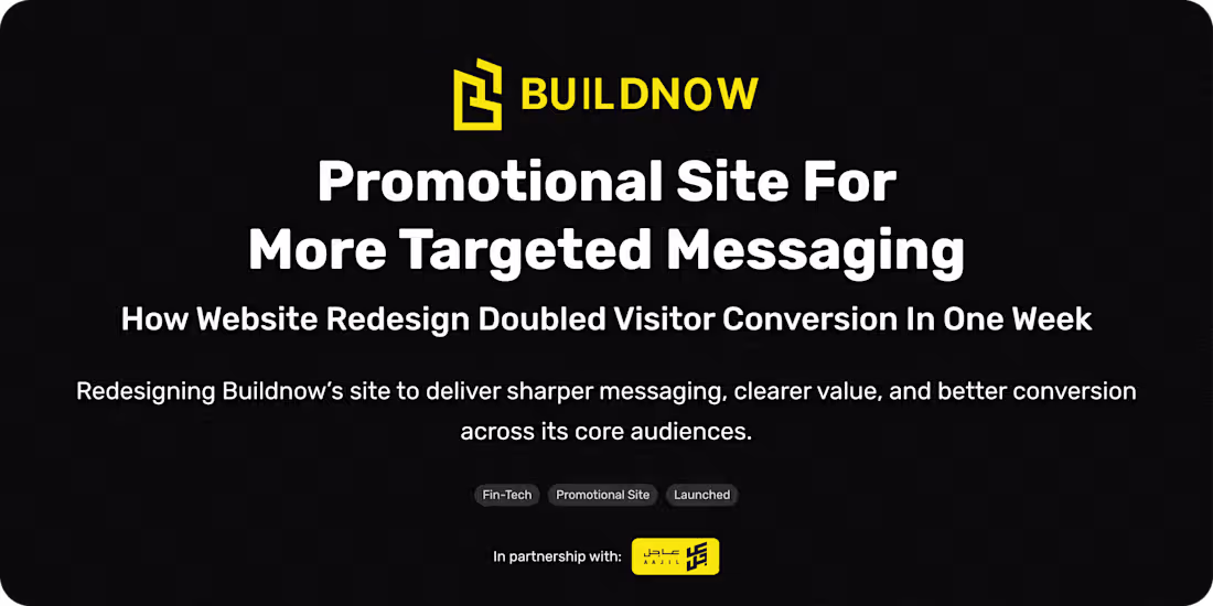 Cover image for Buildnow Site Redesign: Doubling Conversions