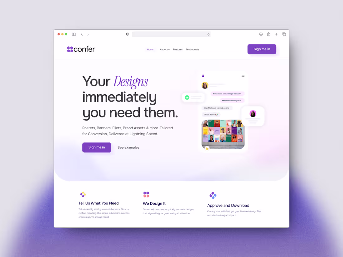 Cover image for Design and WordPress Development for Confer