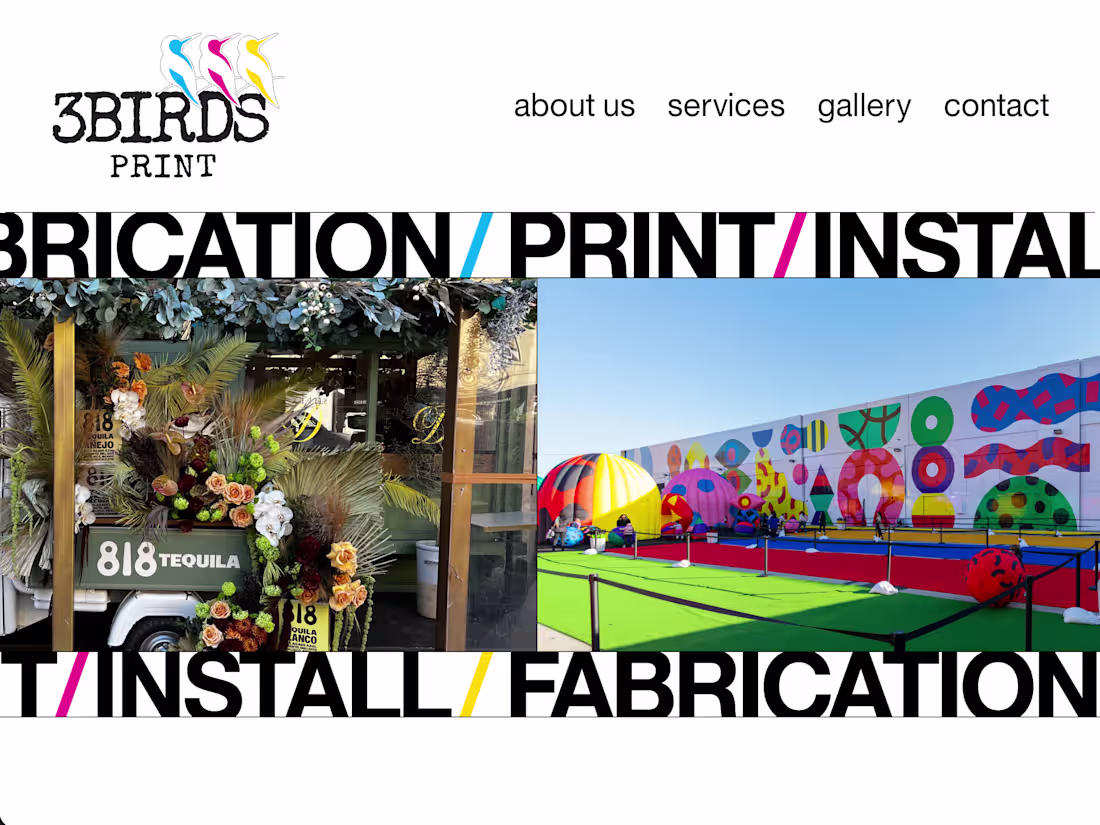 Cover image for 3 Birds Print Website Design