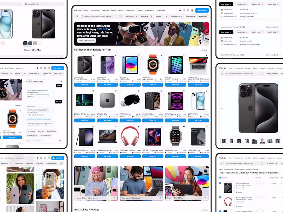 Cover image for TechNest CRO Optimized E-Commerce Platform + Prototype