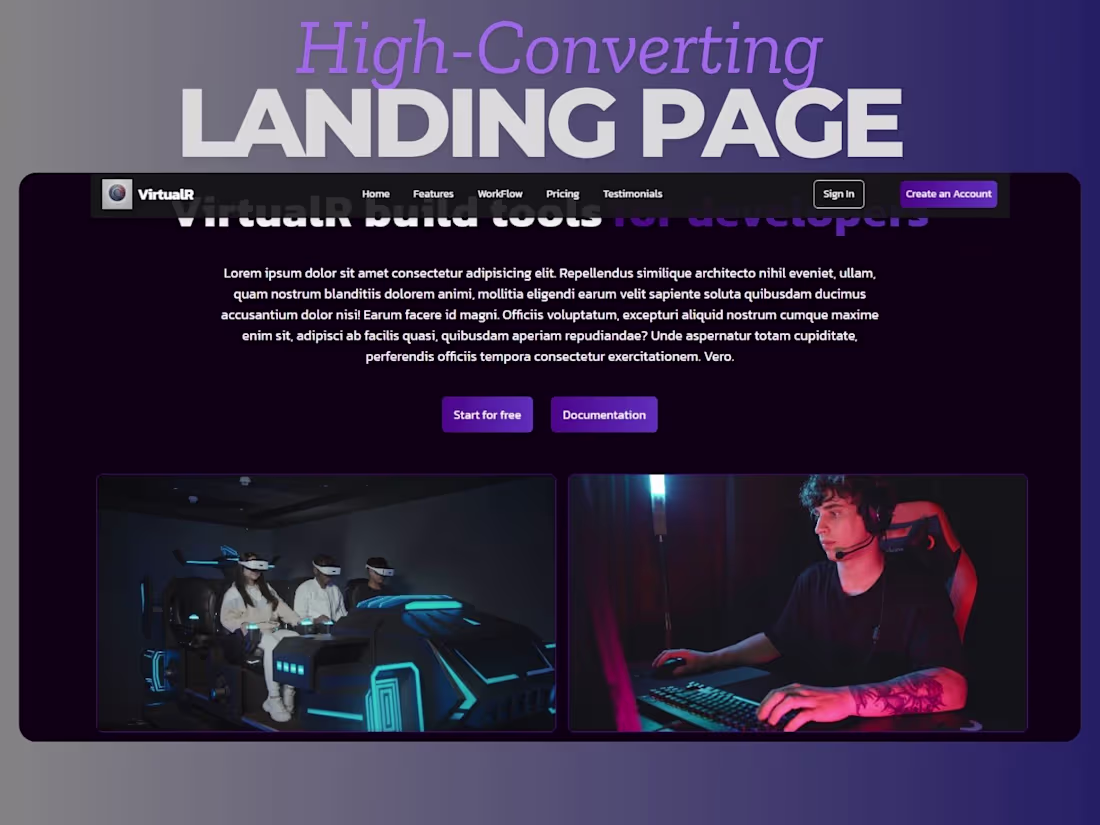 Cover image for  High-Converting Landing Page Website