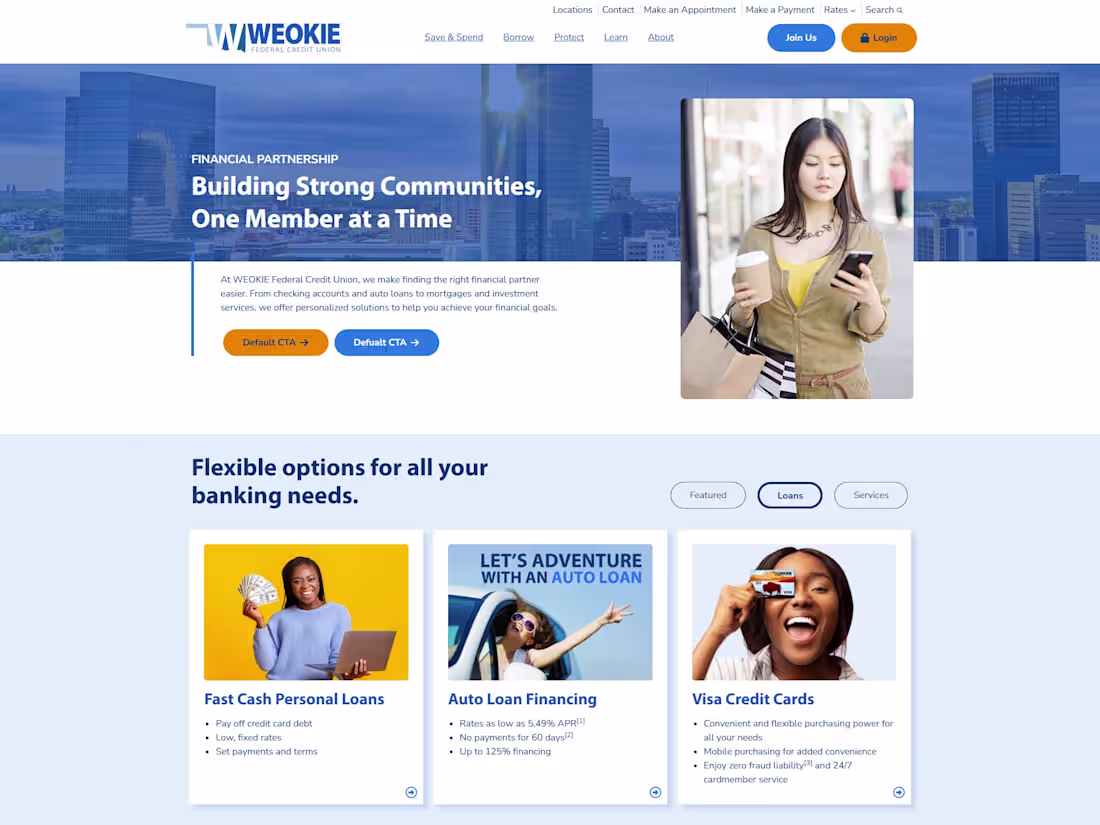 Cover image for Credit Union Website Redesign