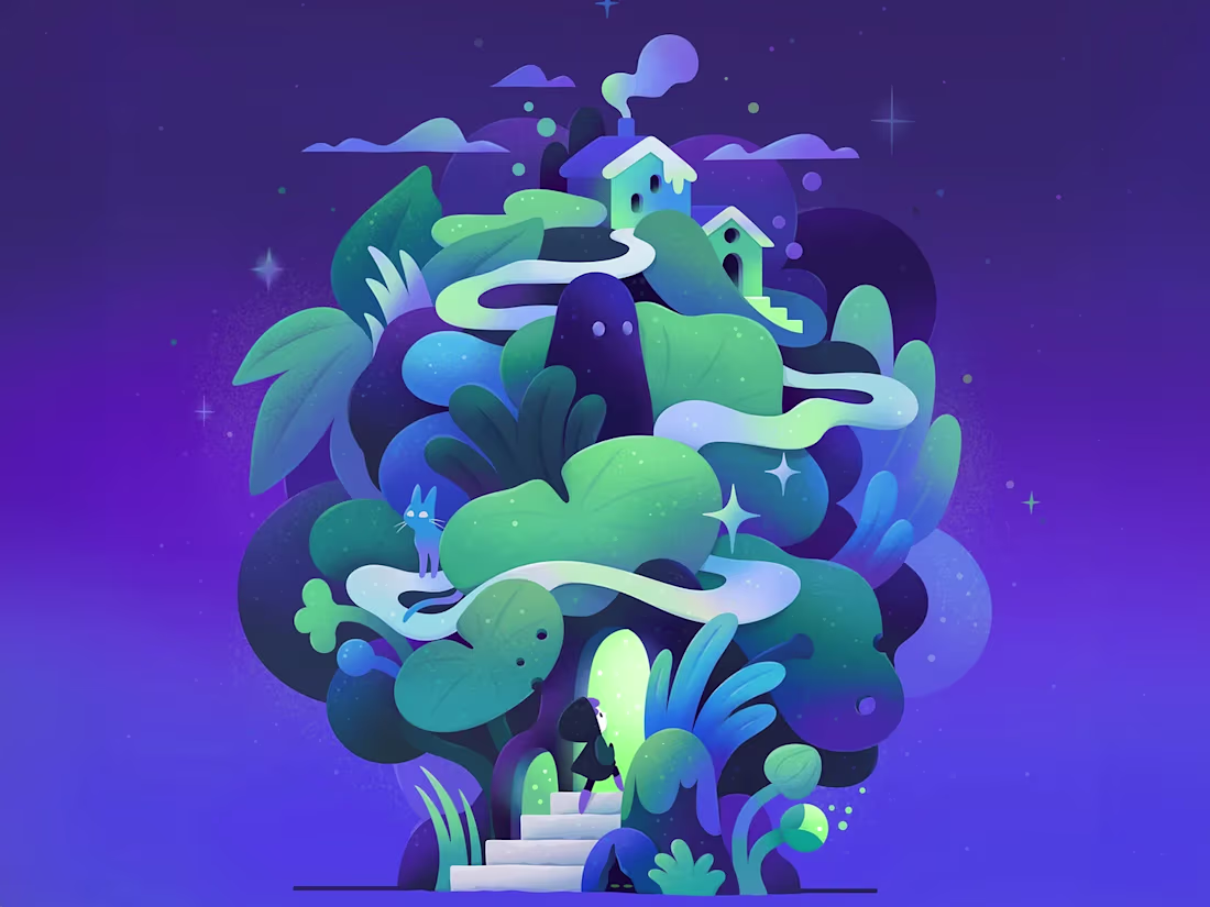 Cover image for A dreamlike journey inward -