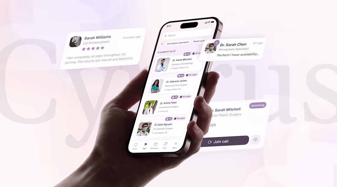 Cover image for Mobile App Design for Plastic Surgery Marketplace