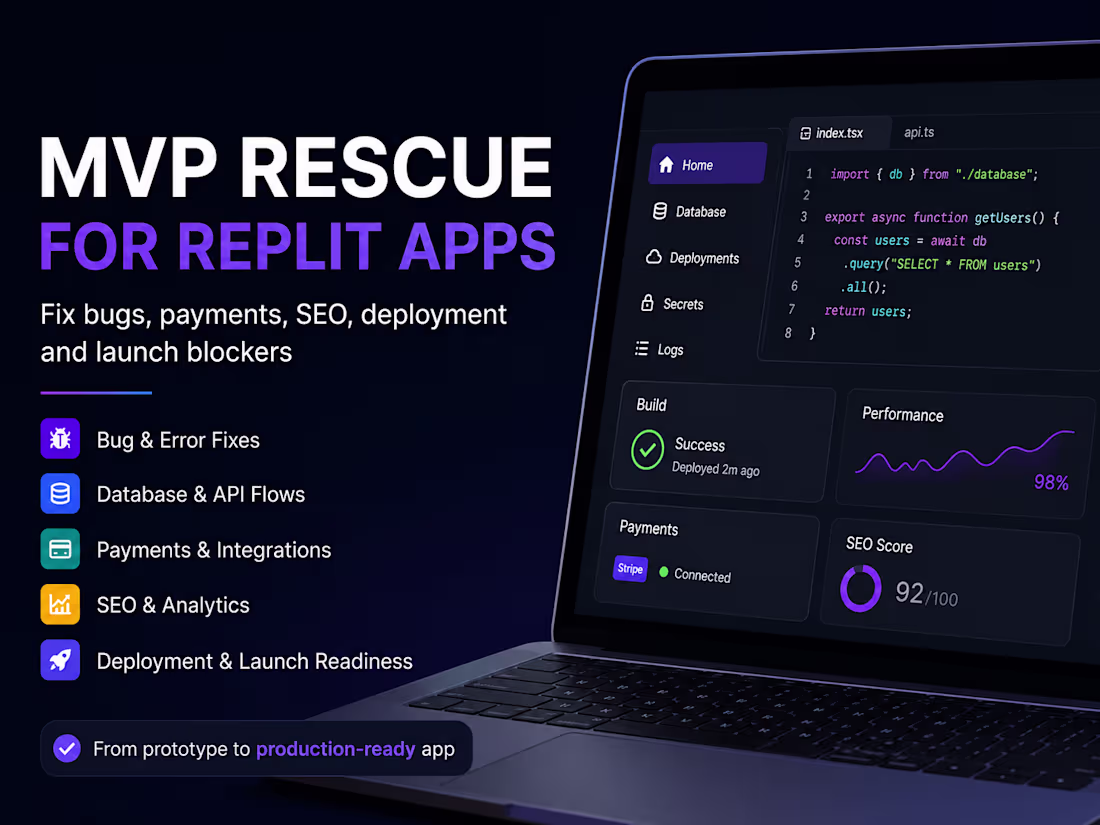 Cover image for MVP Rescue Audit for Replit Apps