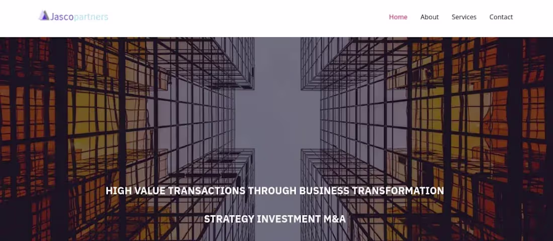 Cover image for Website Development for an M&A Company