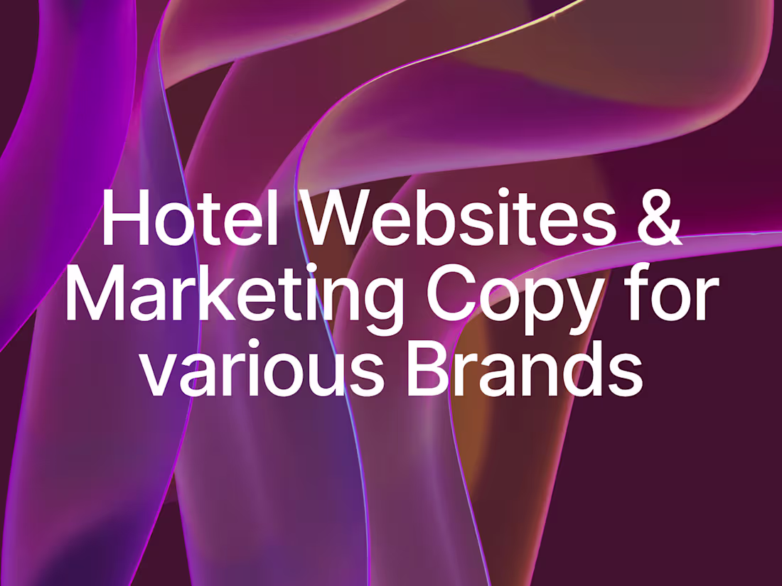 Cover image for Localization of hotel websites & marketing copy: English>German 