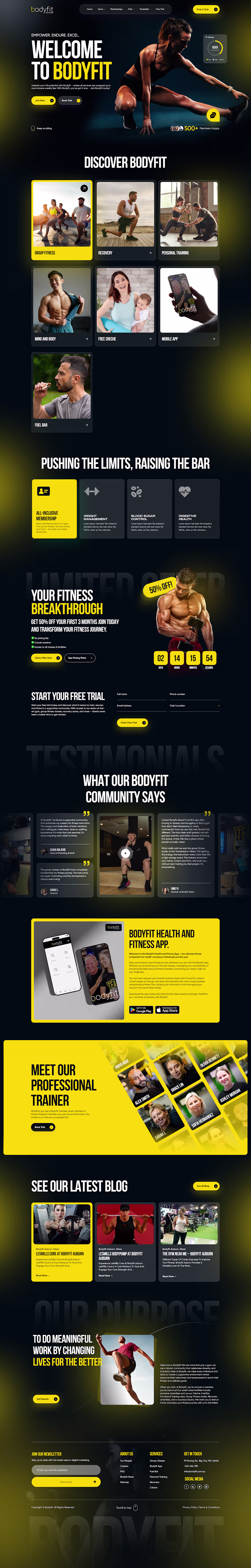 Cover image for BodyFit Landing Page Design