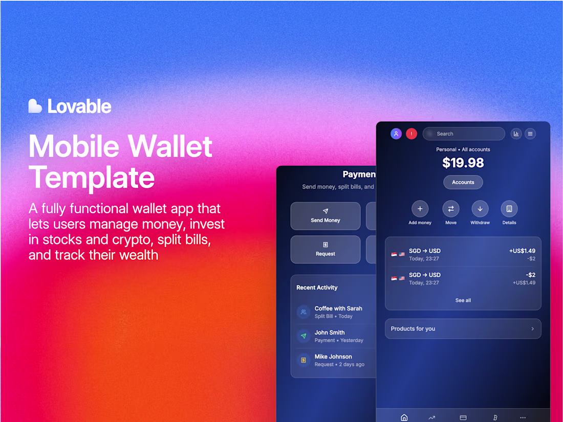 Cover image for Volt – A Wallet App Template