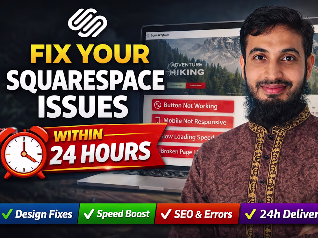 Cover image for Fix Squarespace Issues within 24 hours 