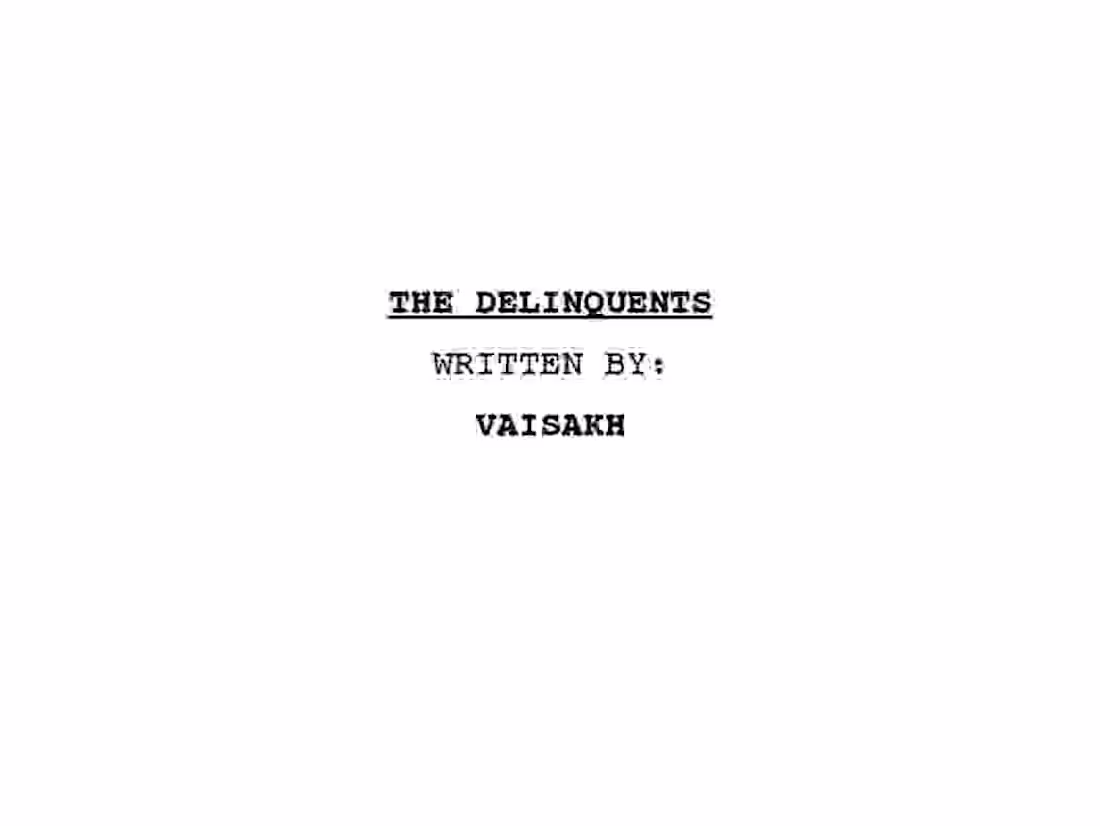Cover image for Fiction project sample - The Delinquents