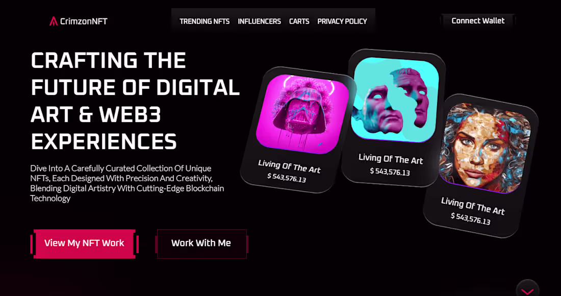 Cover image for CrimzonNFT Website Design