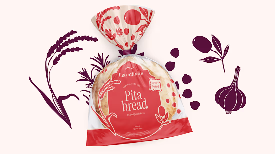 Cover image for Levantine's Pita Bread Brand Design & Packaging 