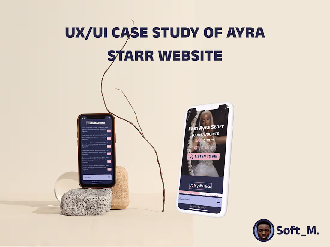 Cover image for UX/UI CASE STUDY OF AYRA STARR WEBSITE