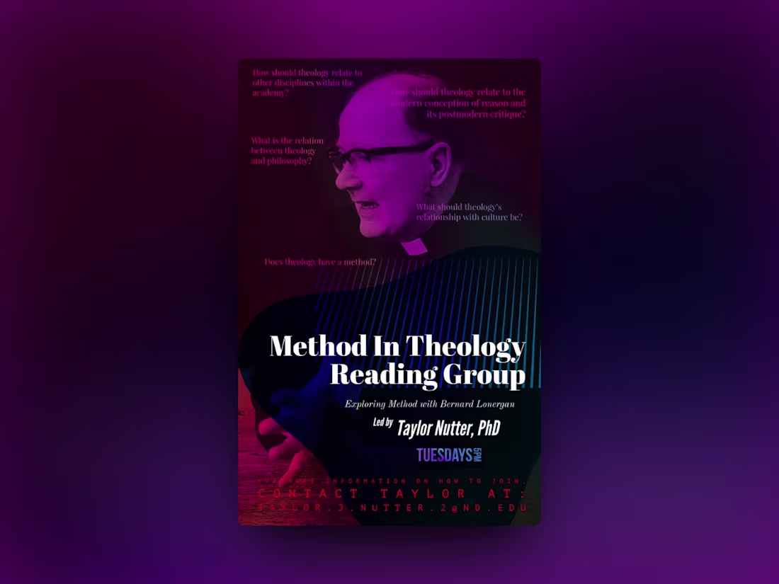 Cover image for Lonergan Reading Group Poster