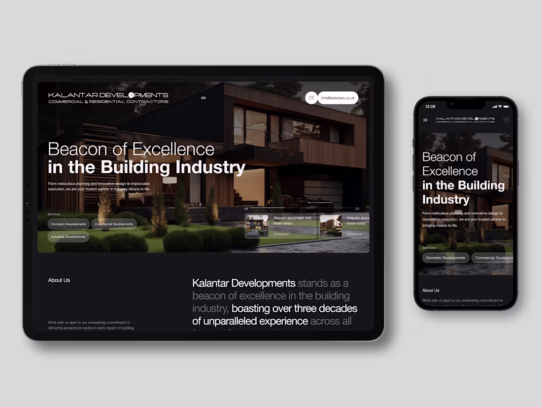 Cover image for Modern UI/UX Design for Kalantar Developments