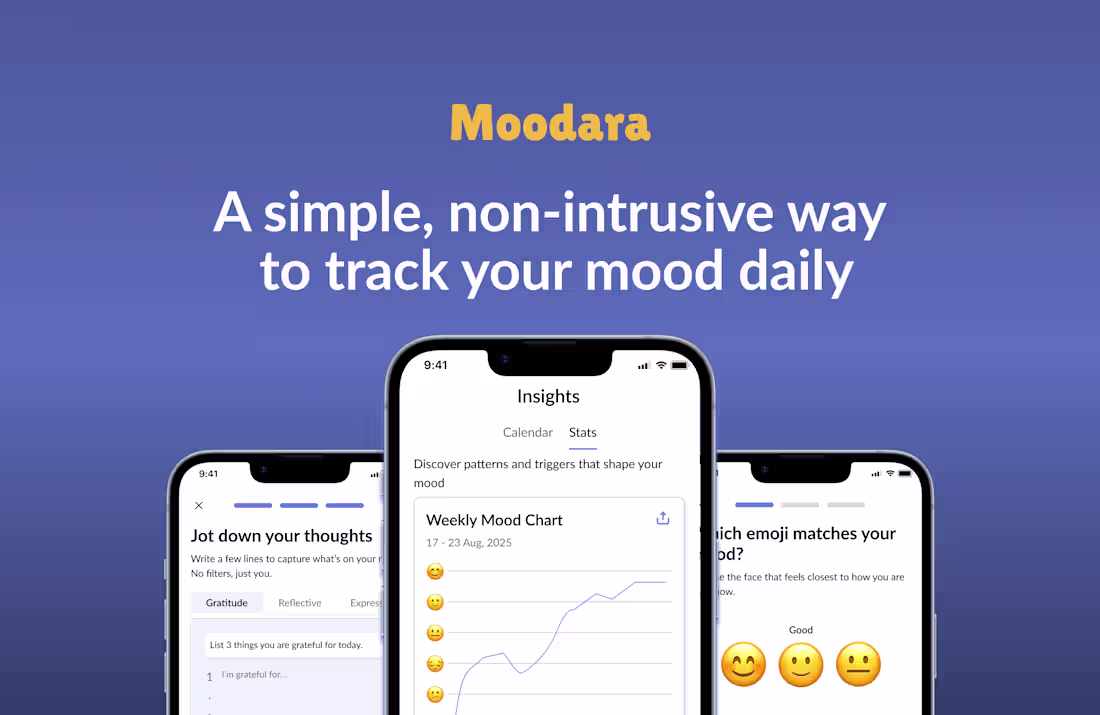 Cover image for Journaling App for Mood Tracking & Self-Reflection