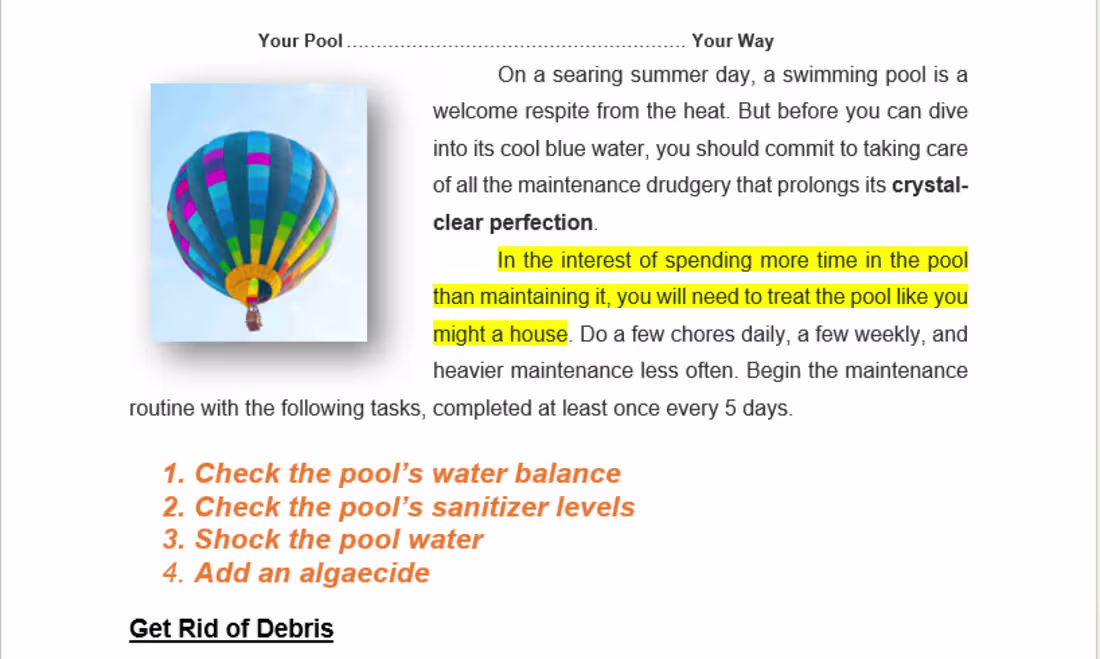 Cover image for MS Word Project