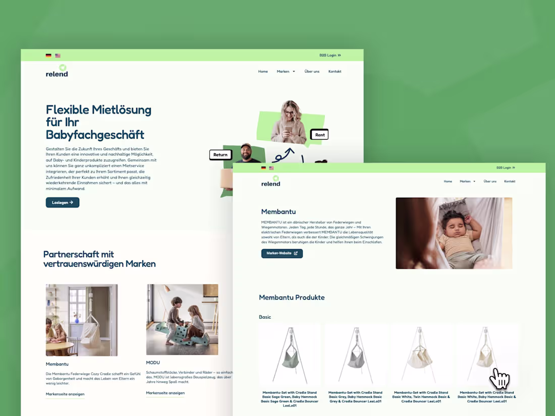 Cover image for Relend Website (Homepage + Shopify CMS)