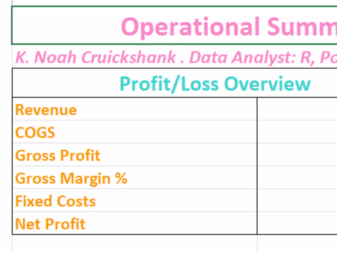 Cover image for Profitability Model