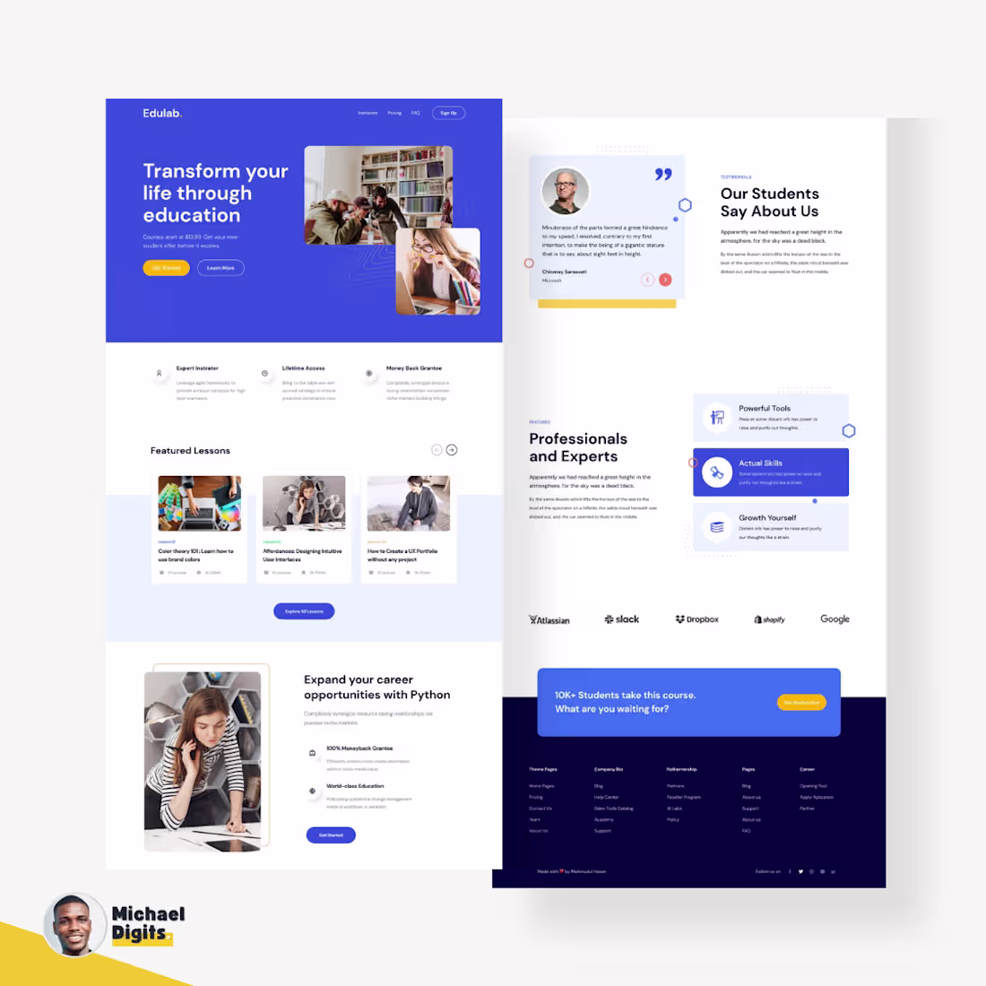 Cover image for Education and school website design | Wix website :: Behance