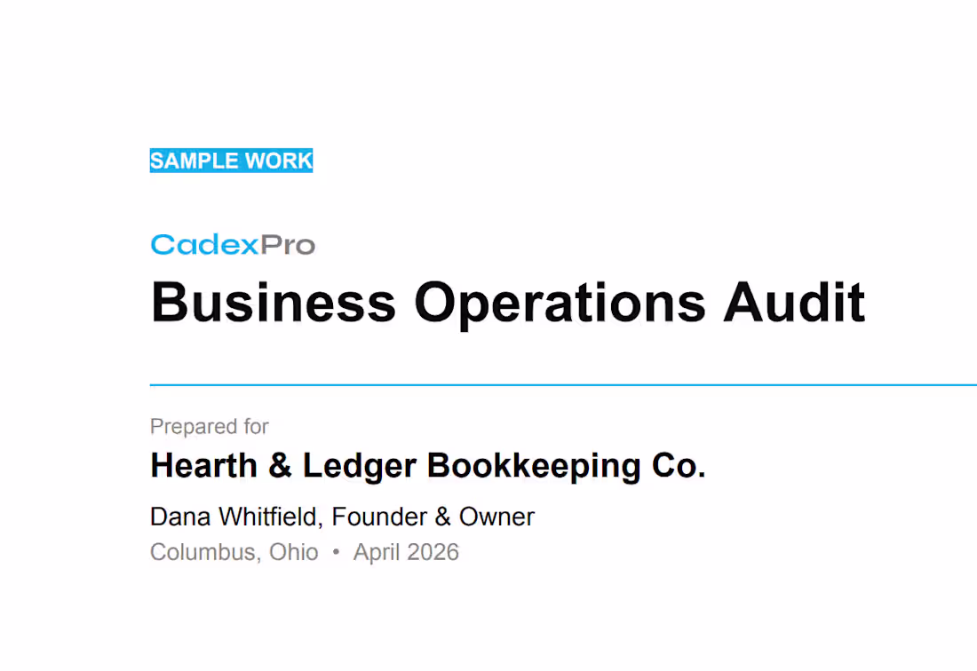 Cover image for Business Operations Audit — 5-Day Delivery