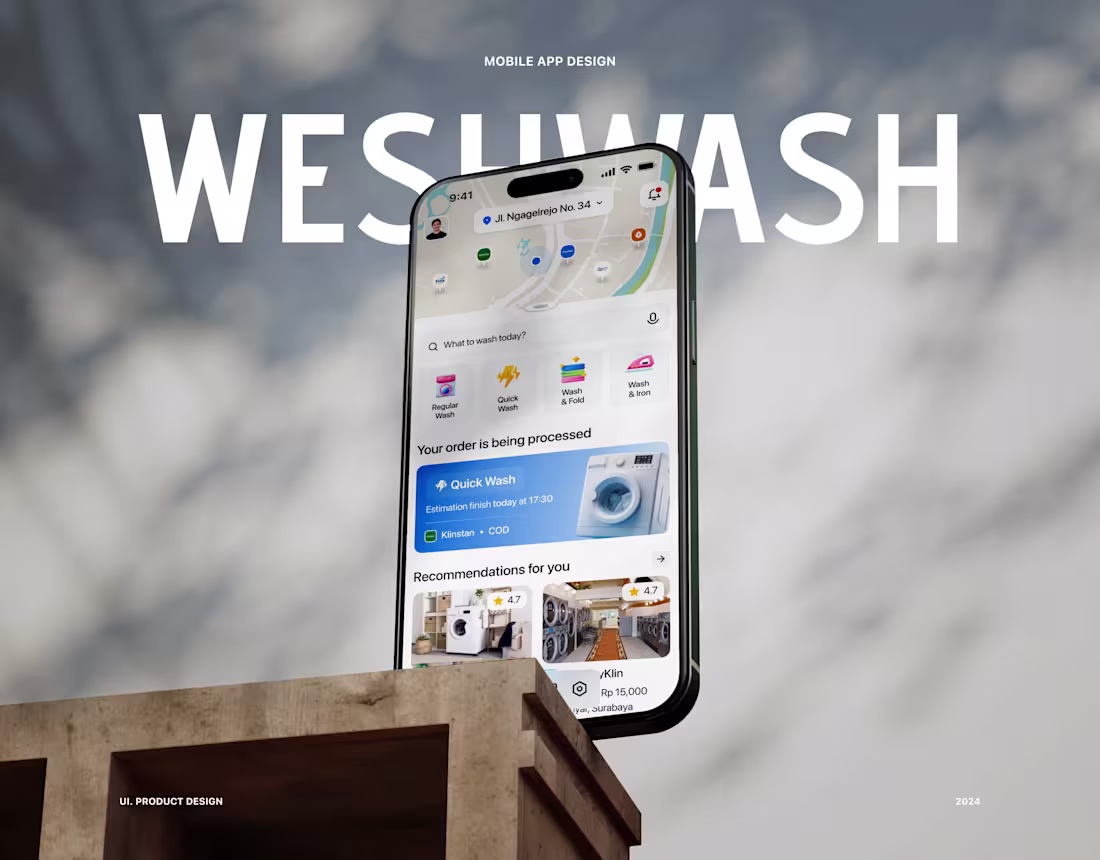 Cover image for WESHWASH - Laundry Mobile App