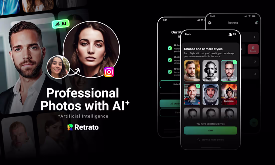 Cover image for Retrato AI (Branding & Product Design)