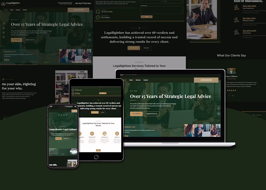 Cover image for LegalLight Law Firm: High-Authority Digital