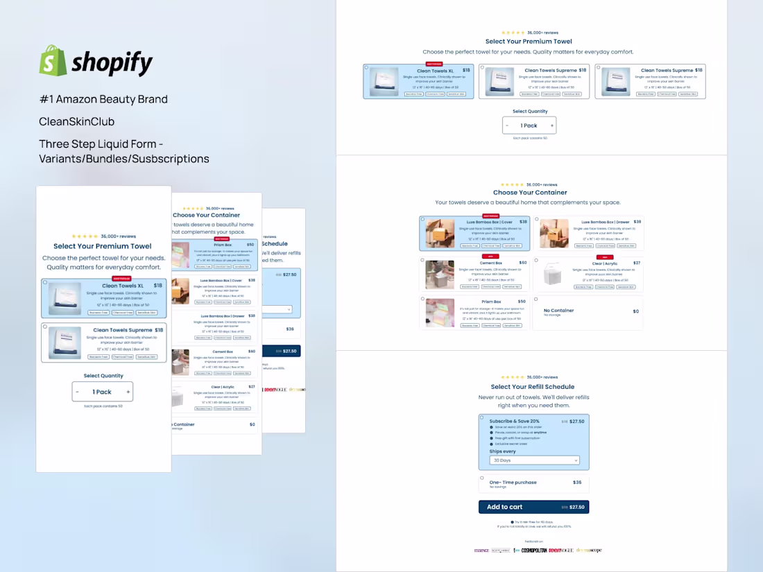 Cover image for Shopify Three Step Form | Bundle, Subscription, and Trial