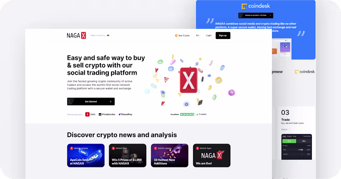 Cover image for Website & Promo materials design for the crypto trading platform