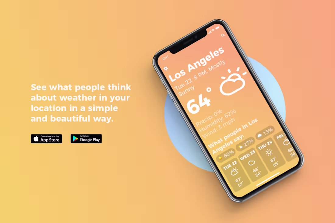 Cover image for Social Weather App UI Design