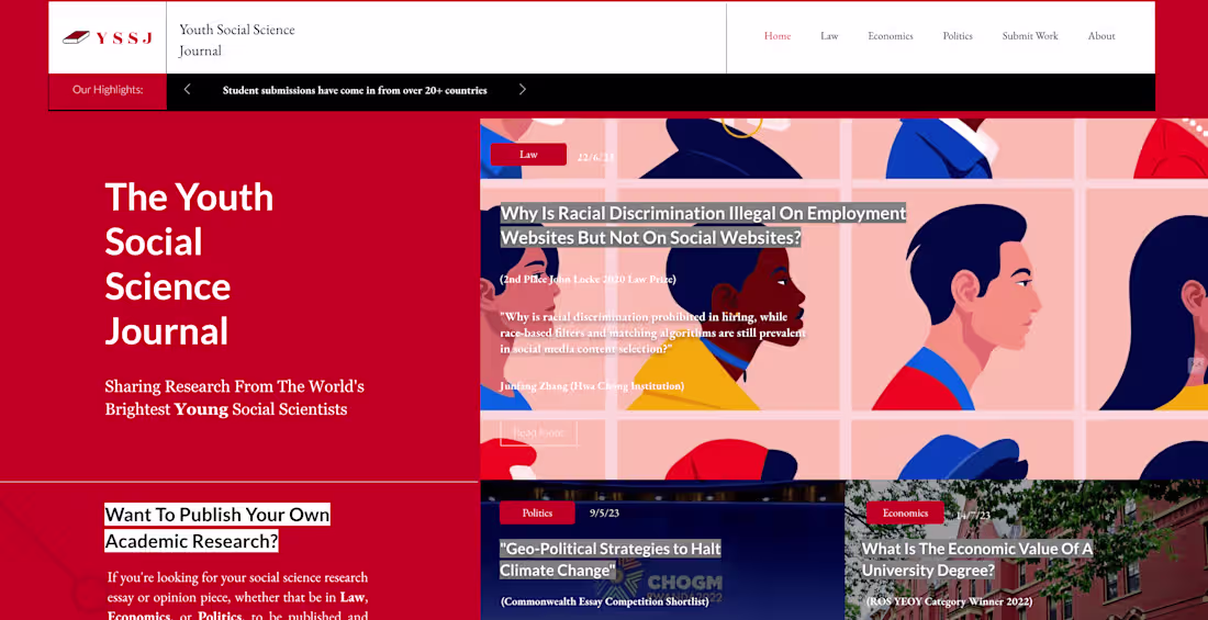 Cover image for Web Copy/Articles for an Online Journal 