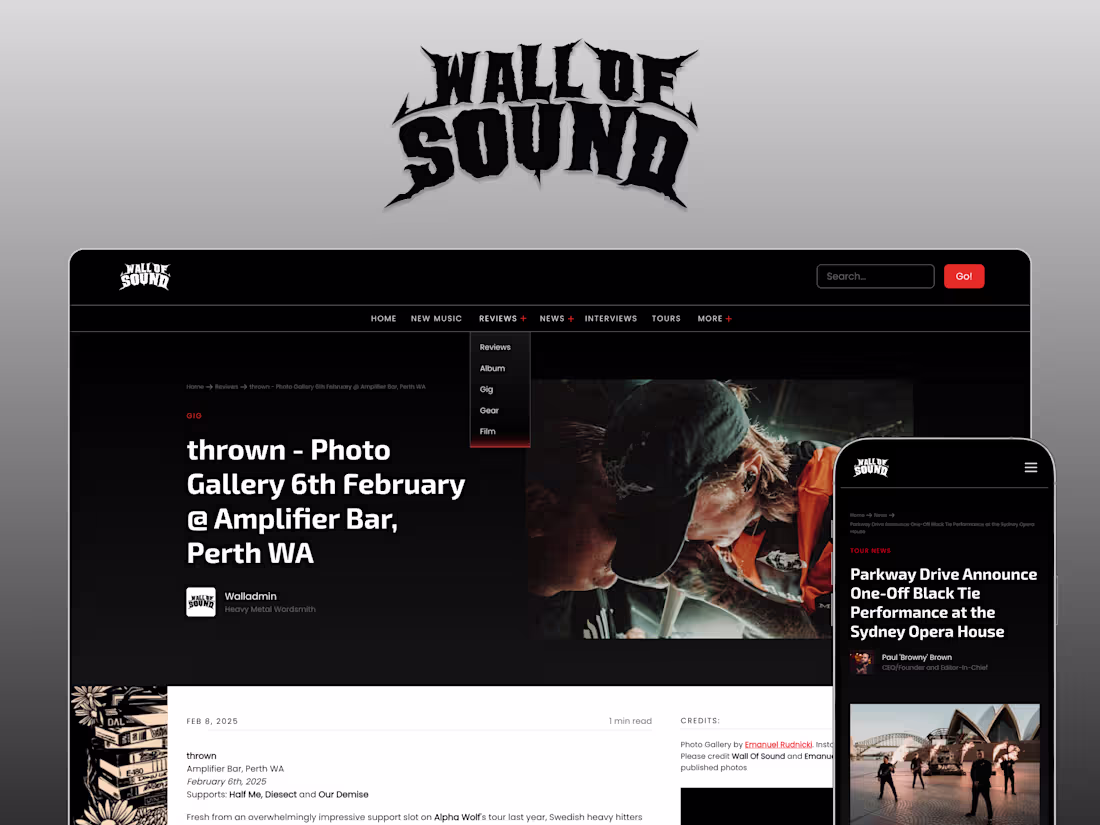 Cover image for Wall of Sound — Alt/Heavy Music Site