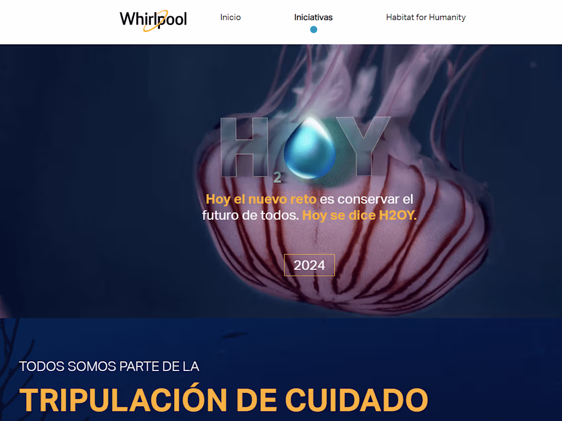 Cover image for Misión Agua Landing Page Development for Whirlpool LATAM